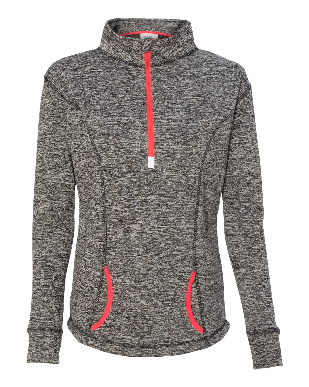 J. America 8617 — Charcoal Fleck/ Fire Coral (4)