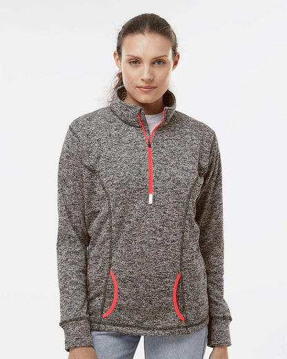 J. America 8617 — Charcoal Fleck/ Fire Coral