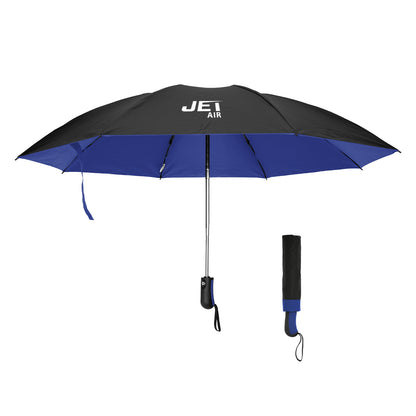 46" Arc Two-Tone Inversion Umbrella With 100% rPET Canopy