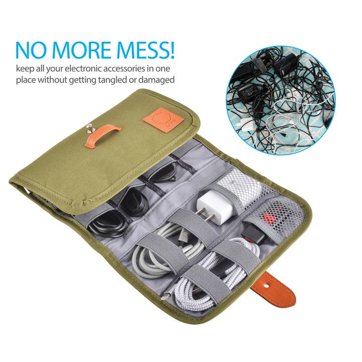 Olive Electronics Organizer Travel Bag - Travel Accessories