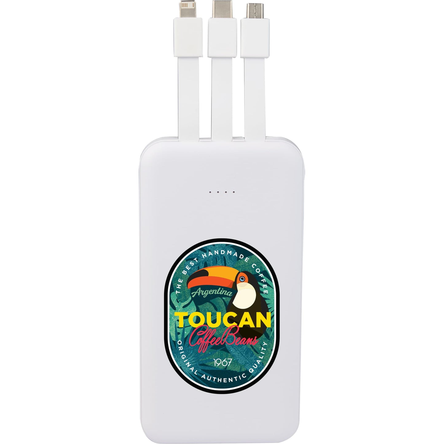 5,000 mAh Power Bank with Multi-Cables