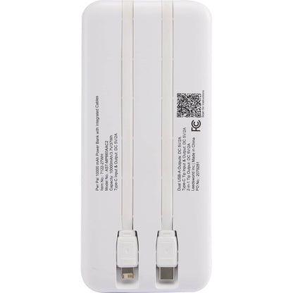 Pwr Pal 10000 mAh Power Bank with Integrated Cable