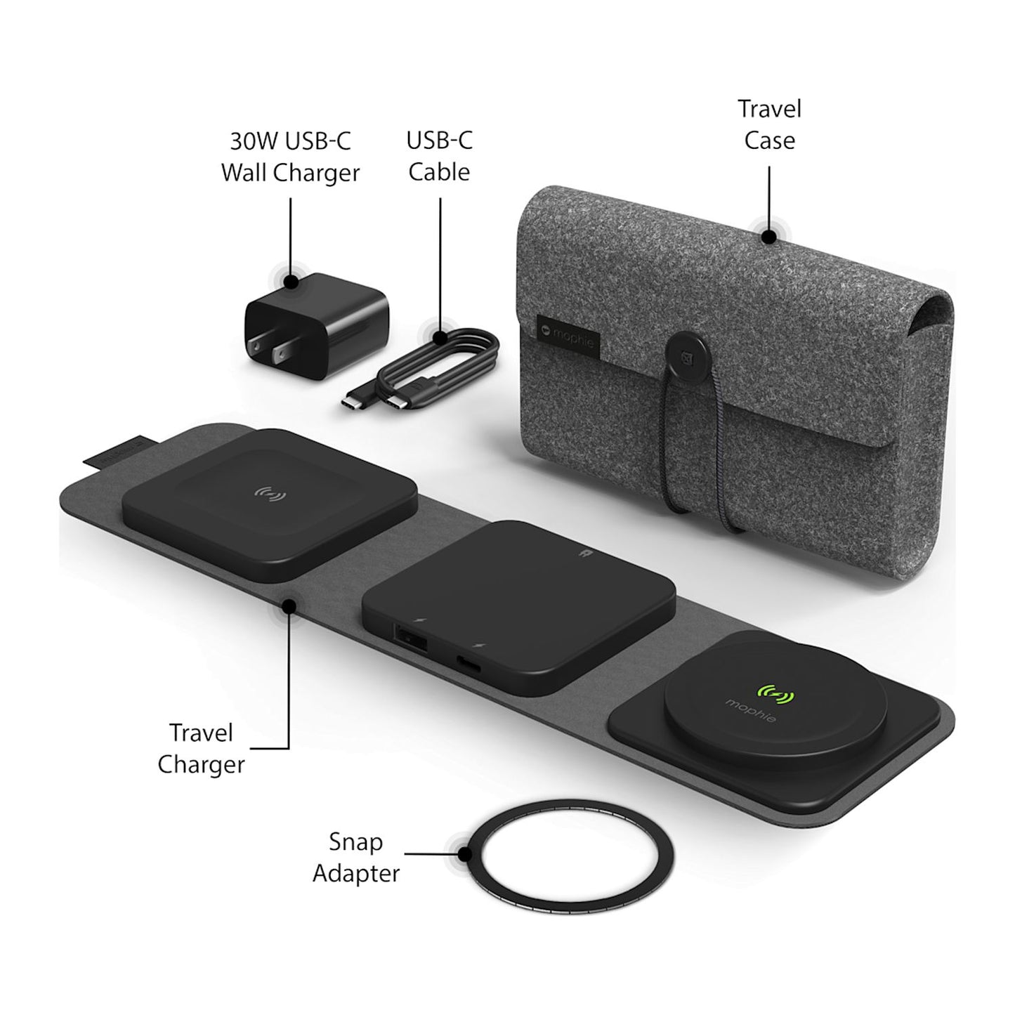 mophie - Snap+ Multi-Device Travel Charger