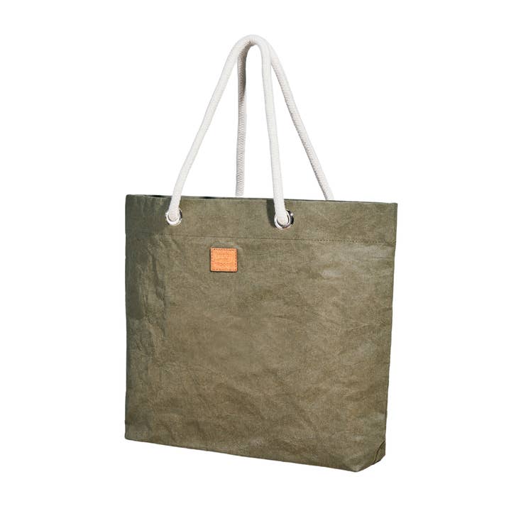 Pure Cord Shopper, Reusable Vegan Leather Tote Bag