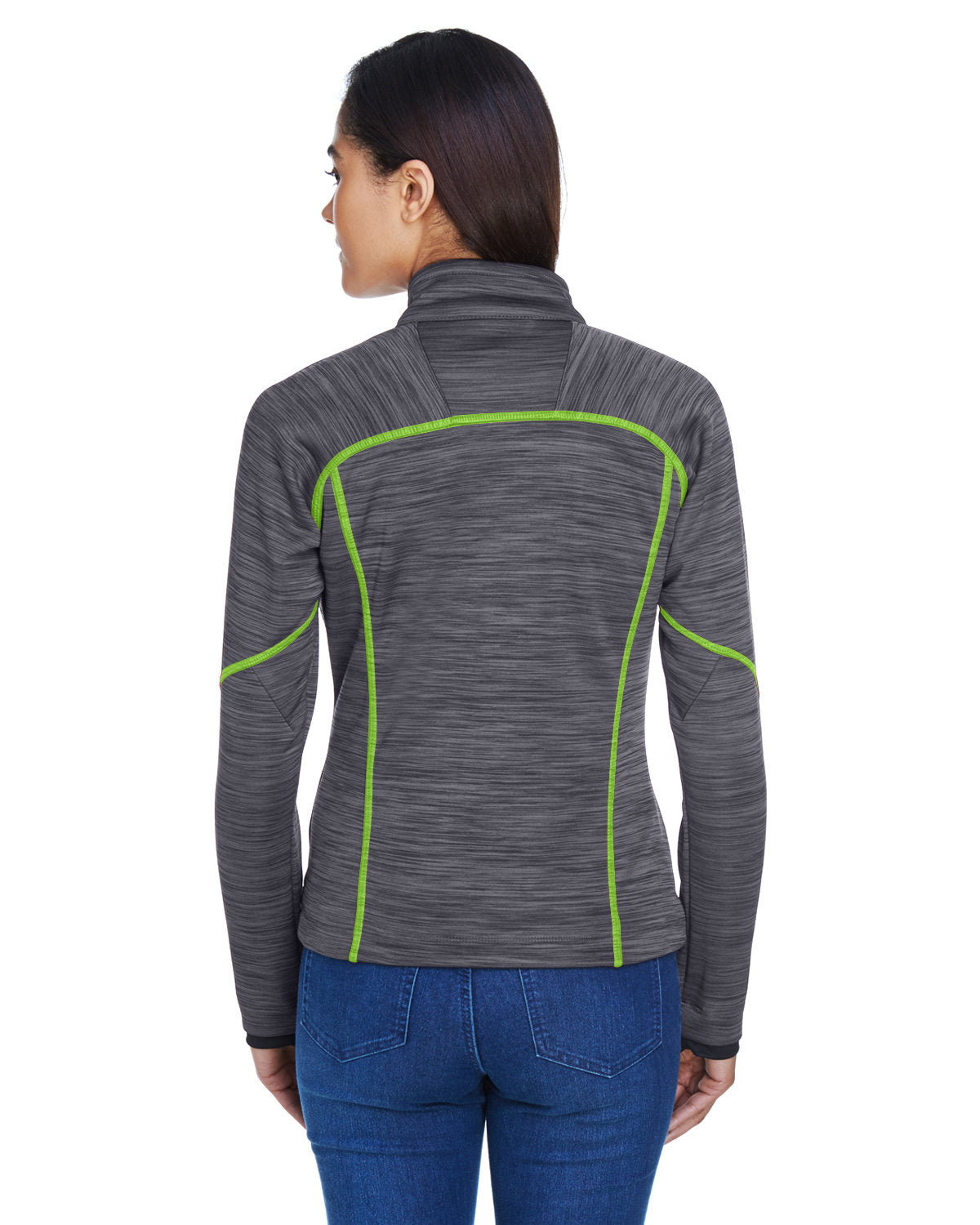 NORTH END - Ladies' Flux Mélange Bonded Fleece Jacket