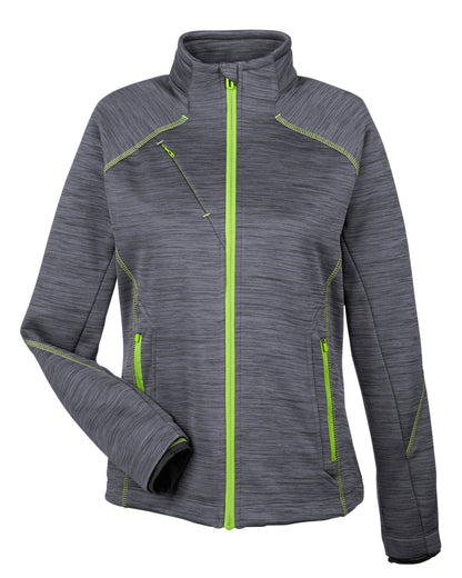 NORTH END - Ladies' Flux Mélange Bonded Fleece Jacket