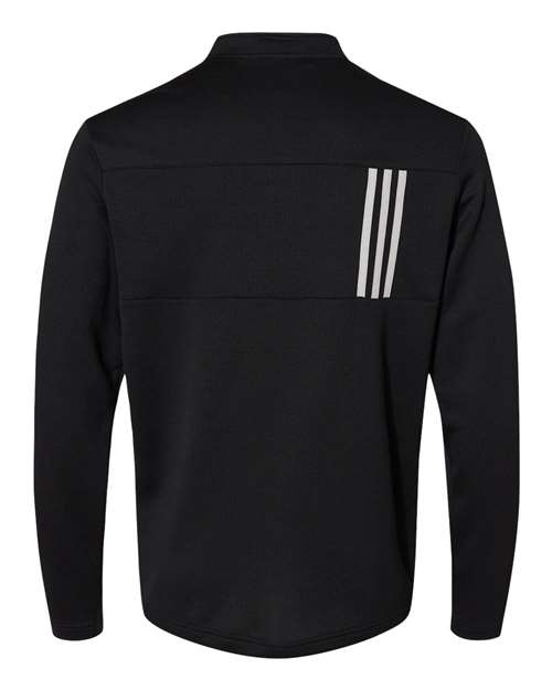 ADIDAS - 3-Stripes Double Knit Quarter-Zip Pullover
