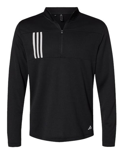 ADIDAS - 3-Stripes Double Knit Quarter-Zip Pullover
