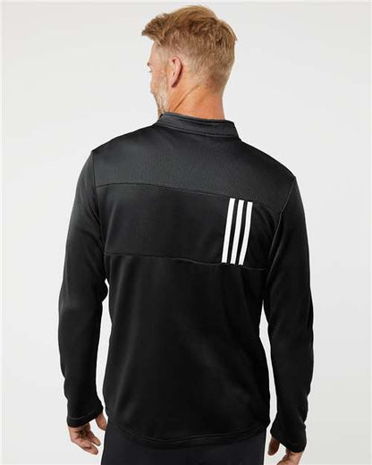 ADIDAS - 3-Stripes Double Knit Quarter-Zip Pullover