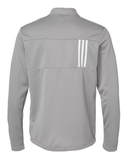 ADIDAS - 3-Stripes Double Knit Quarter-Zip Pullover