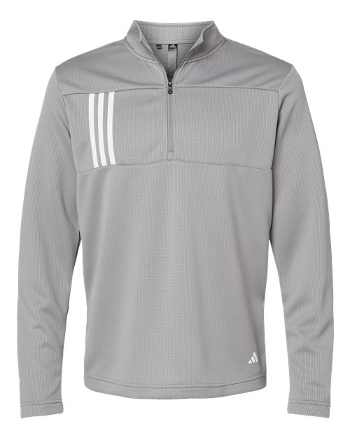 ADIDAS - 3-Stripes Double Knit Quarter-Zip Pullover