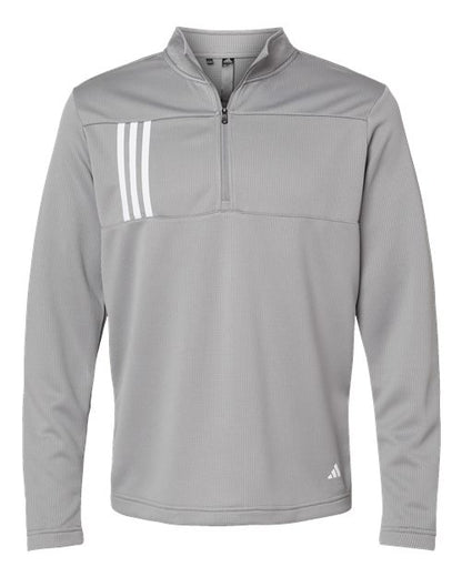 ADIDAS - 3-Stripes Double Knit Quarter-Zip Pullover