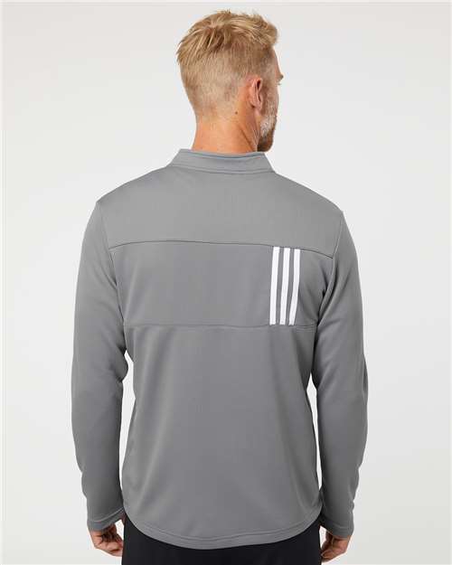 ADIDAS - 3-Stripes Double Knit Quarter-Zip Pullover