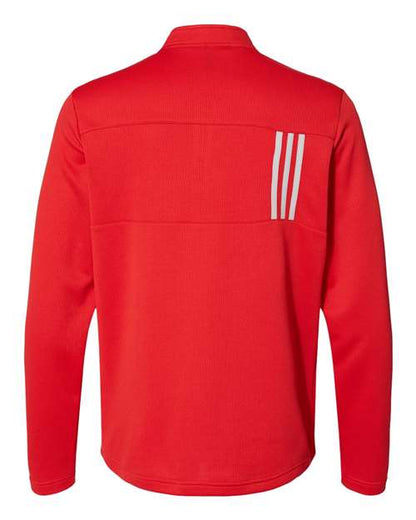 ADIDAS - 3-Stripes Double Knit Quarter-Zip Pullover