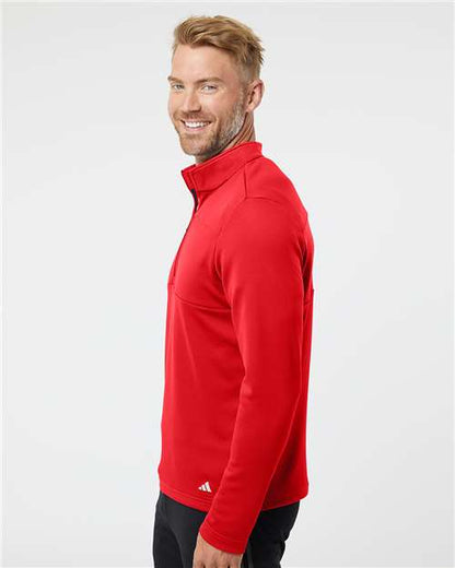 3-Stripes Double Knit Quarter-Zip Pullover