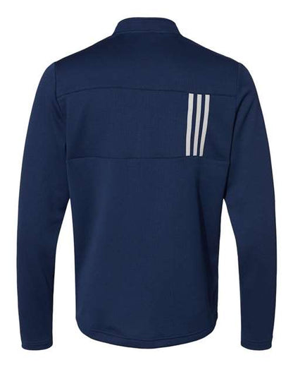ADIDAS - 3-Stripes Double Knit Quarter-Zip Pullover