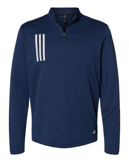 ADIDAS - 3-Stripes Double Knit Quarter-Zip Pullover