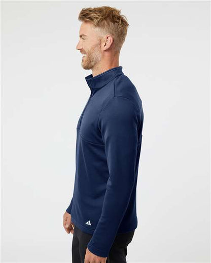 ADIDAS - 3-Stripes Double Knit Quarter-Zip Pullover