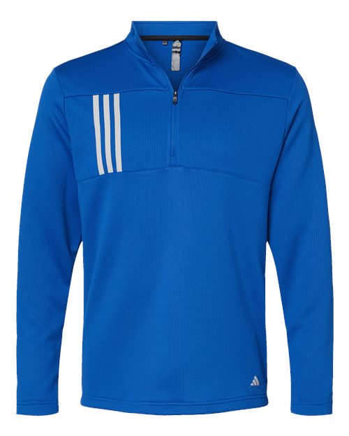 ADIDAS - 3-Stripes Double Knit Quarter-Zip Pullover