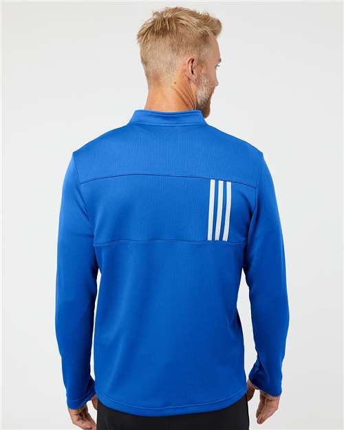 ADIDAS - 3-Stripes Double Knit Quarter-Zip Pullover