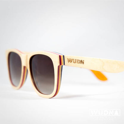 Wholesale Recycled Skatedeck Sunglasses - Kickflip Natural