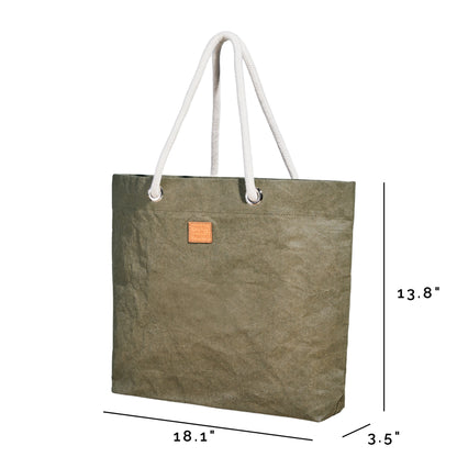 Pure Cord Shopper, Reusable Vegan Leather Tote Bag