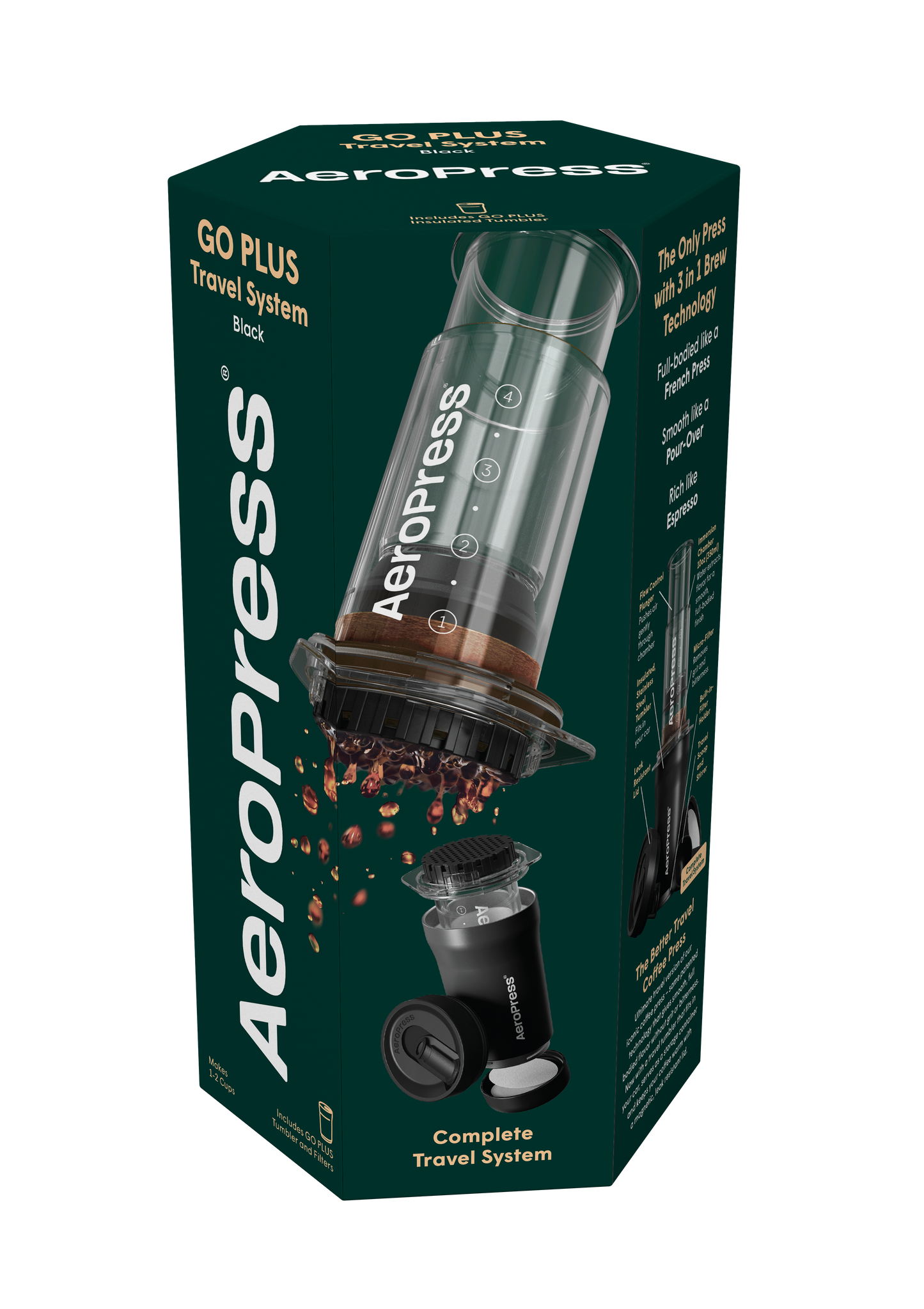 AeroPress Coffee Maker - Go Plus Travel System