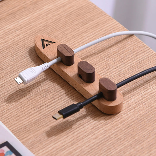 Wooden Desktop Cable Management