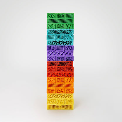 Custom 3D-Printed Infill Jenga Game