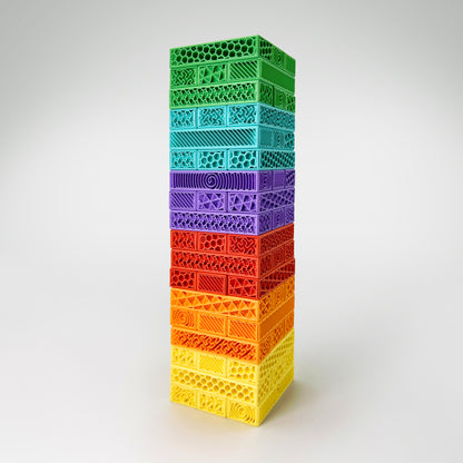 Custom 3D-Printed Infill Jenga Game