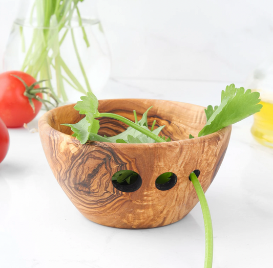 HERB - Olive Wood herb stripping bowl