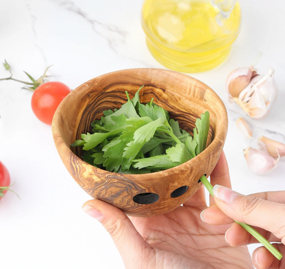 HERB - Olive Wood herb stripping bowl