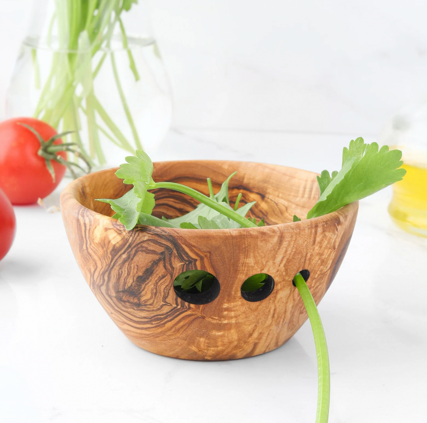 HERB - Olive Wood herb stripping bowl