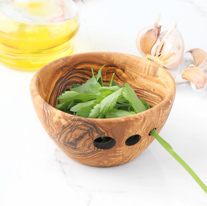 HERB - Olive Wood herb stripping bowl