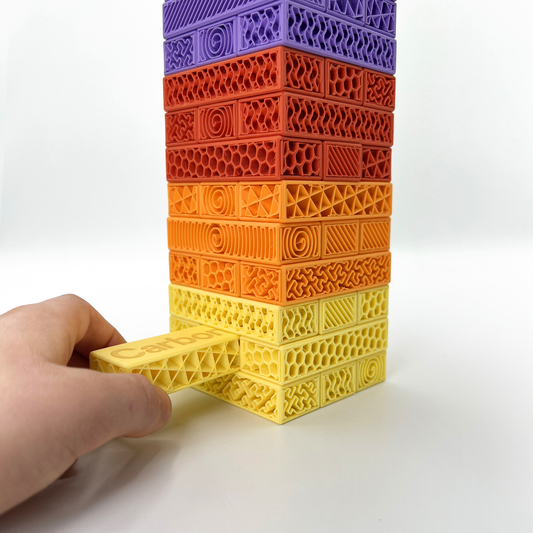 Custom 3D-Printed Infill Jenga Game