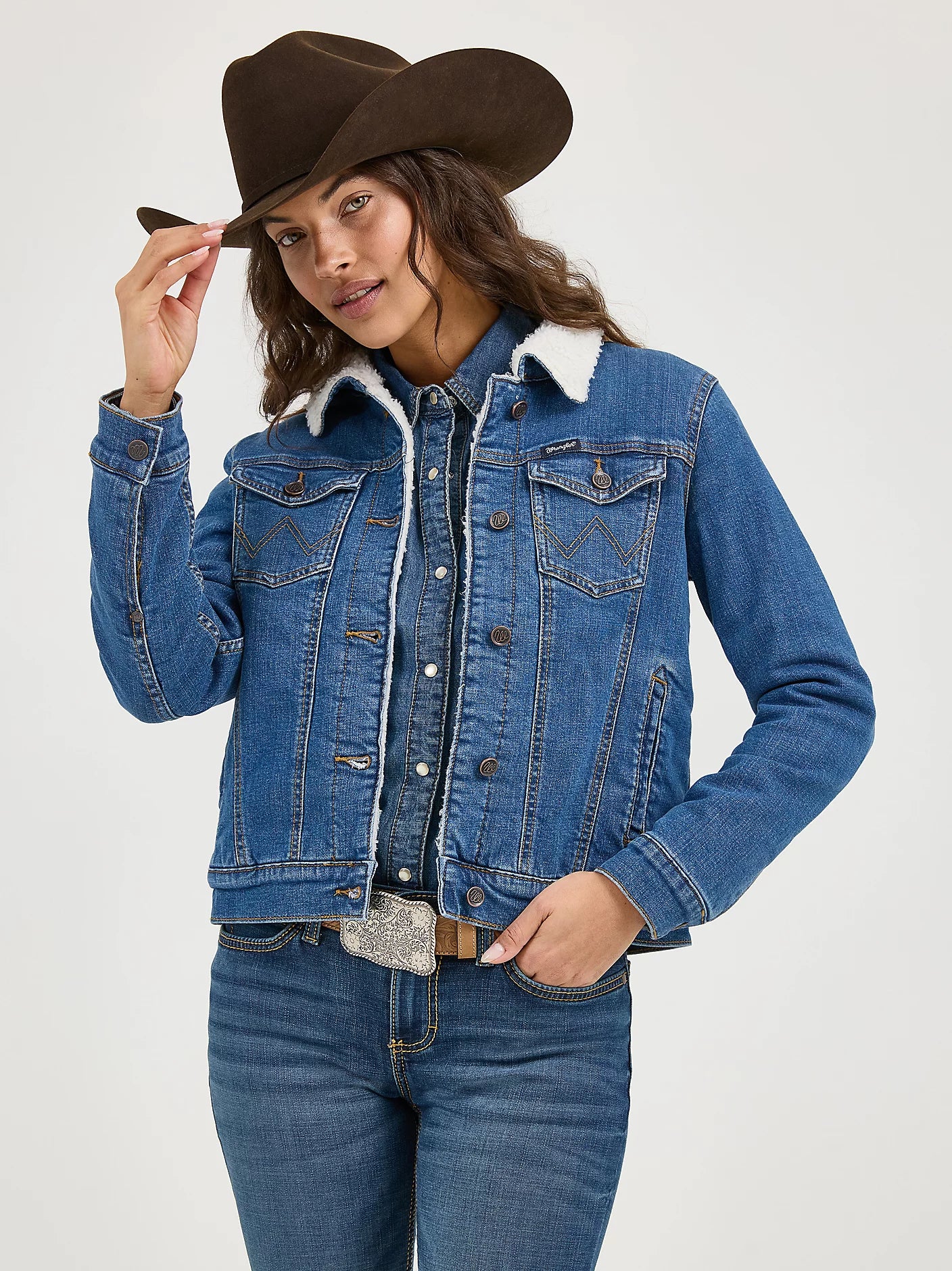 Wrangler - Women's Sherpa Lined Denim Jacket