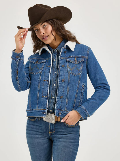 Wrangler - Women's Sherpa Lined Denim Jacket