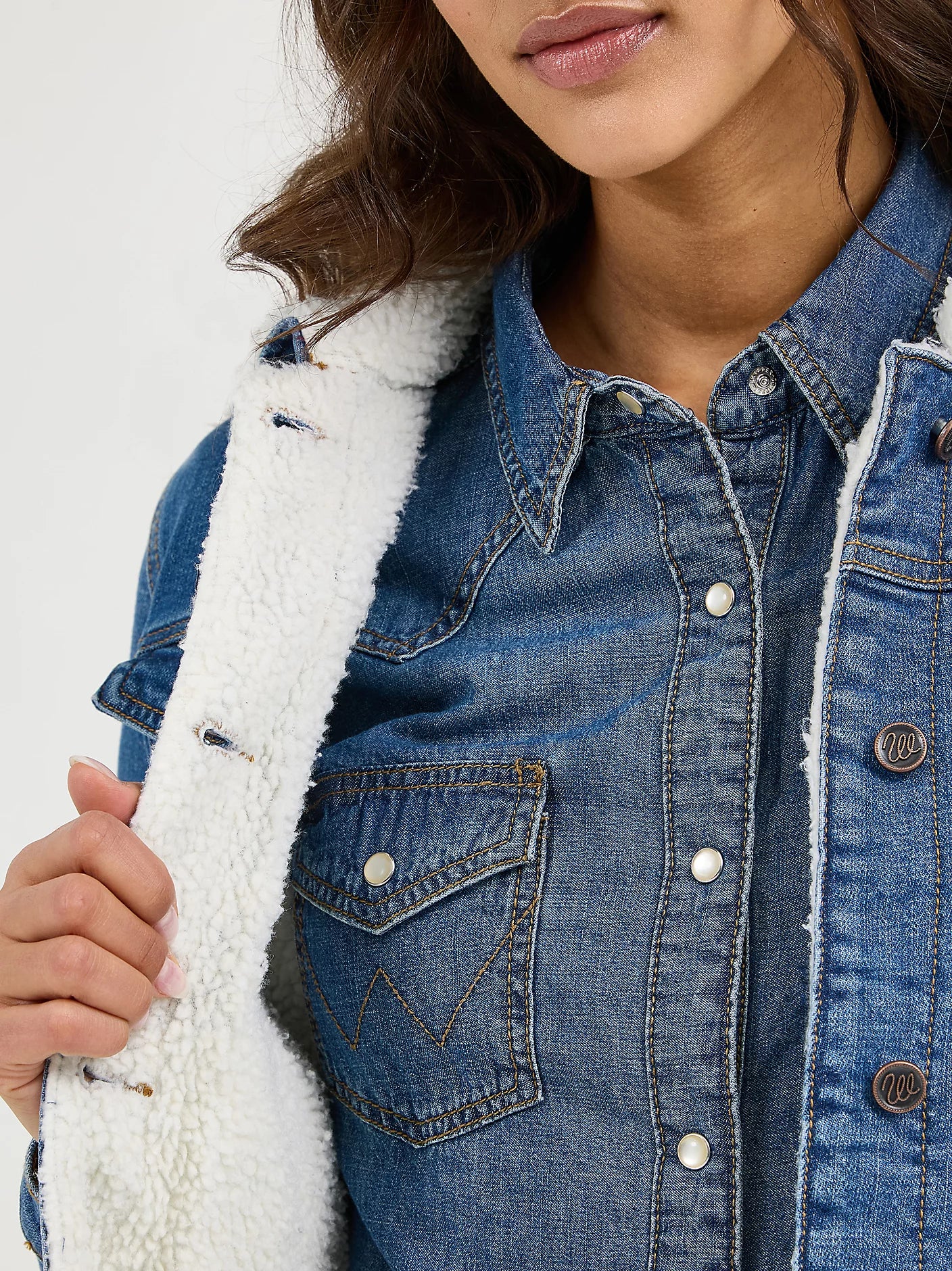 Wrangler - Women's Sherpa Lined Denim Jacket