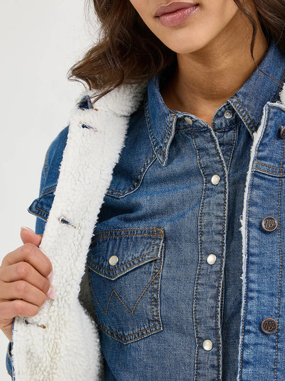 Wrangler - Women's Sherpa Lined Denim Jacket