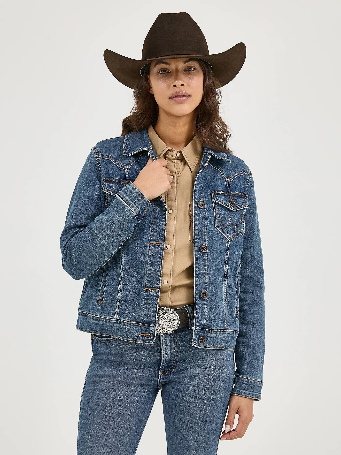 Wrangler -  Women's Long Sleeve Classic Fit Denim Jacket