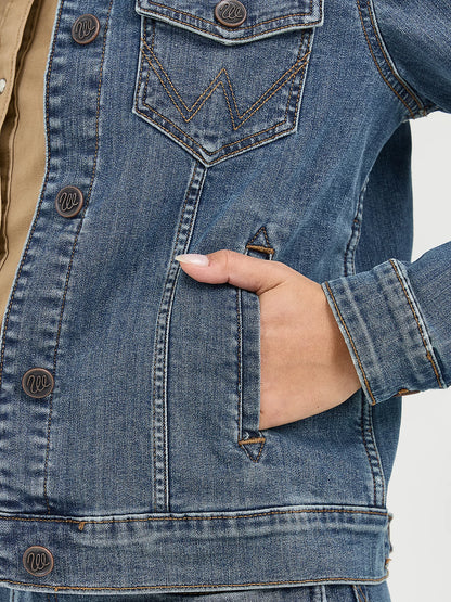 Wrangler -  Women's Long Sleeve Classic Fit Denim Jacket