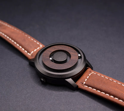 HANDLESS - Minimalist Magnetic Bearing Wood Watch