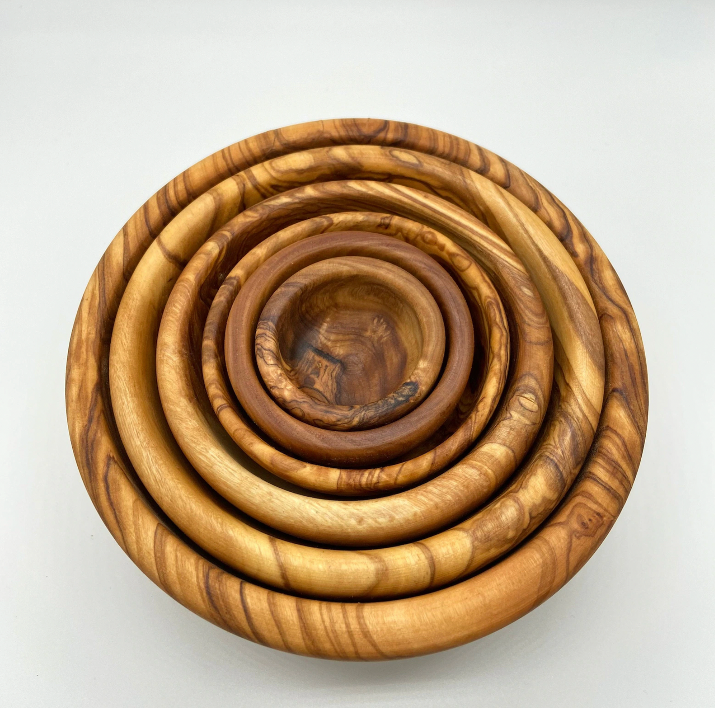 SOUPTONUTS - Set of 6 Olive Wood Nested Bowls