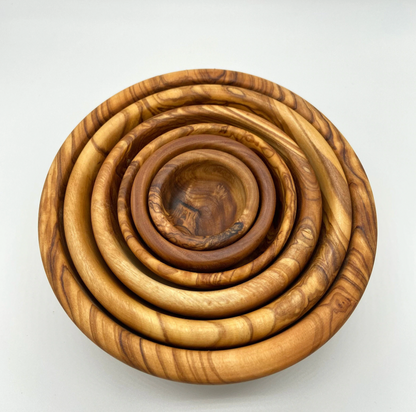 SOUPTONUTS - Set of 6 Olive Wood Nested Bowls