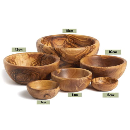 SOUPTONUTS - Set of 6 Olive Wood Nested Bowls