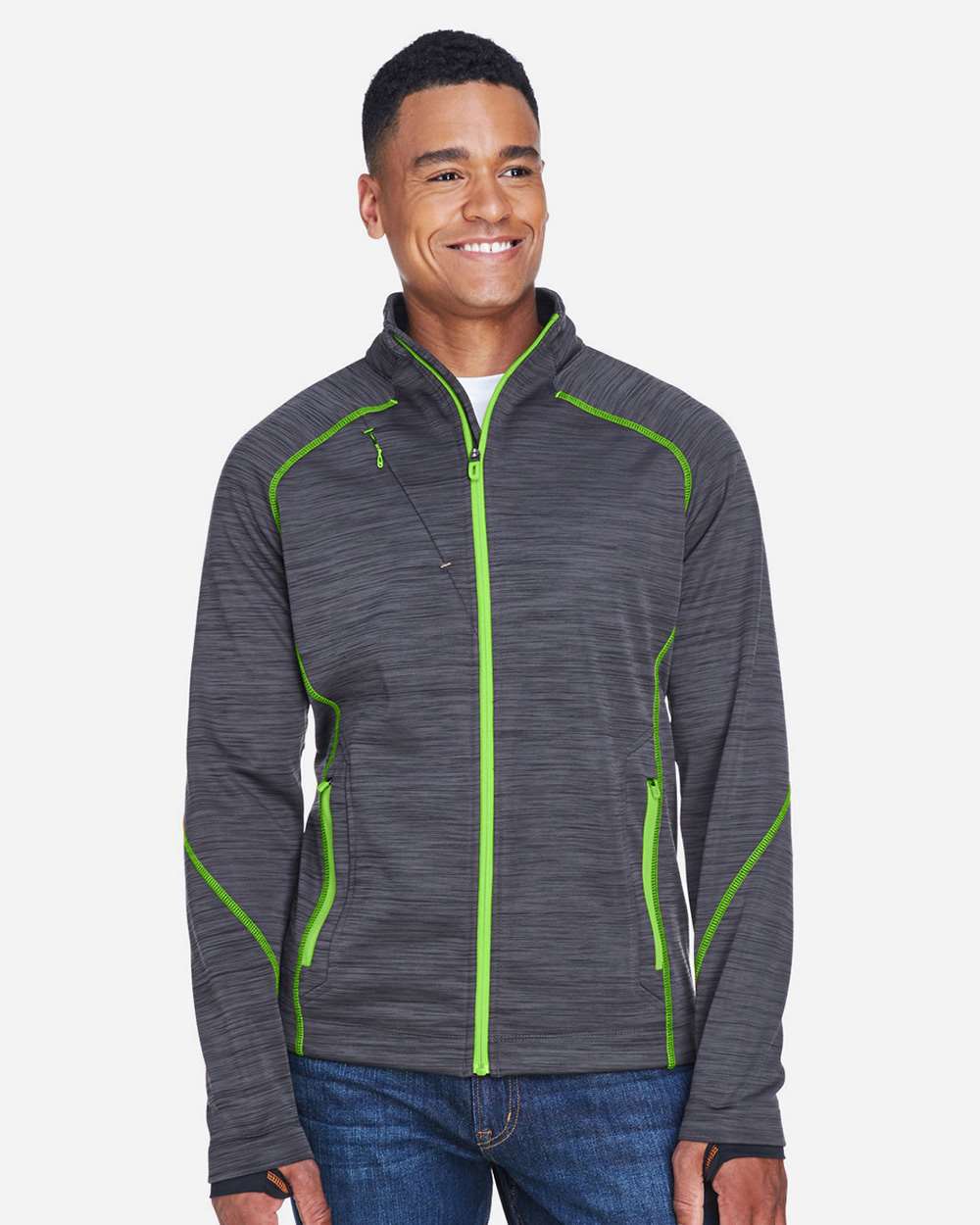 North End - Men's Flux Mélange Bonded Fleece Jacket