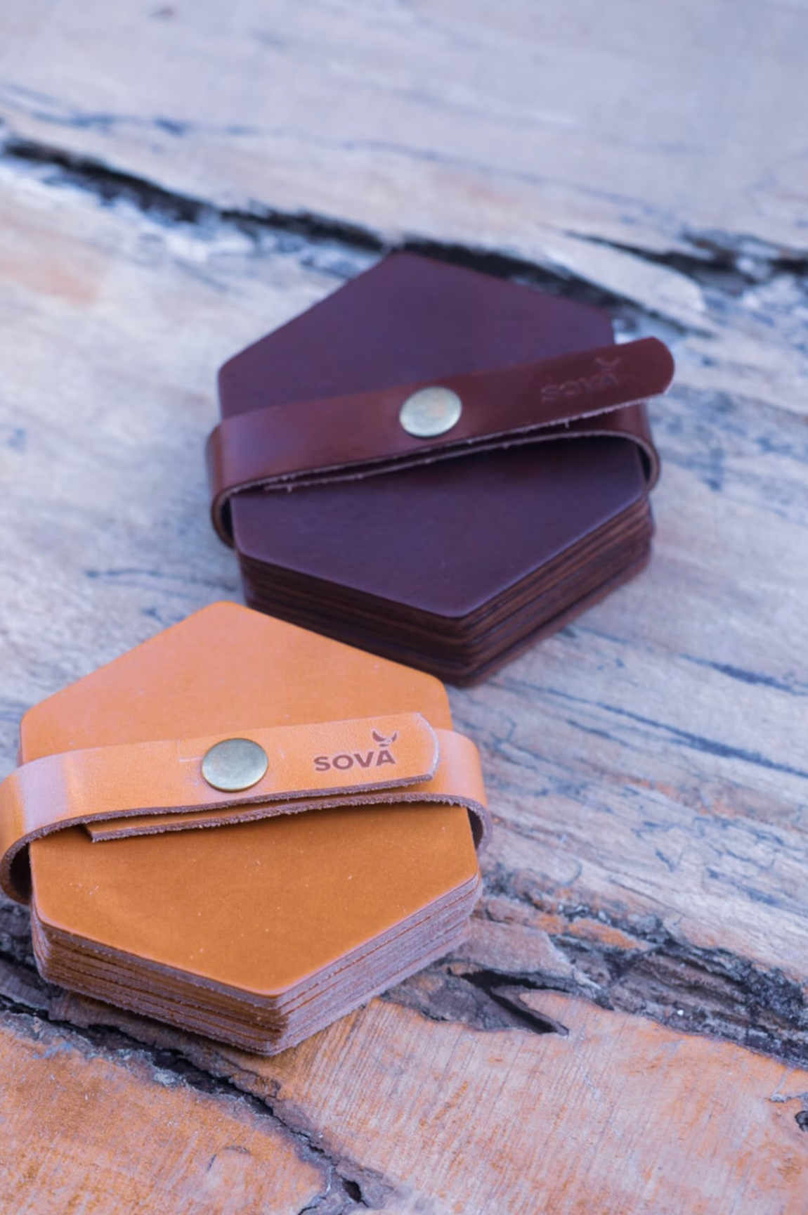 COASTIGON - Leather Coaster Set