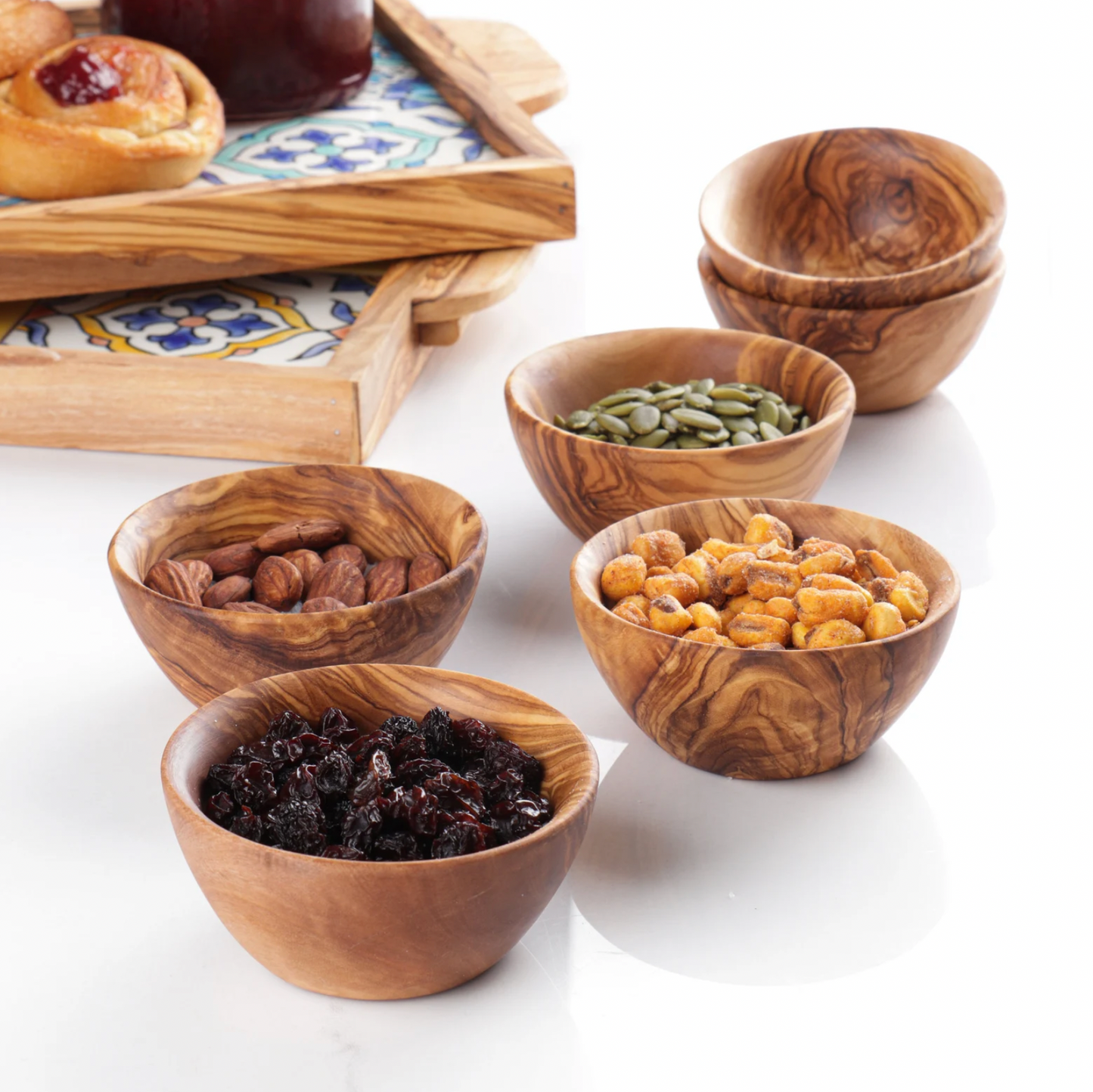 AHHNUTS - Olive Wood Snack Bowls