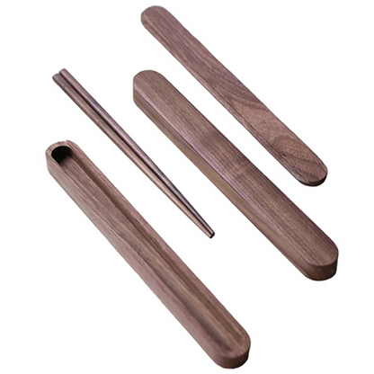 Wooden Walnut Chopsticks with Case