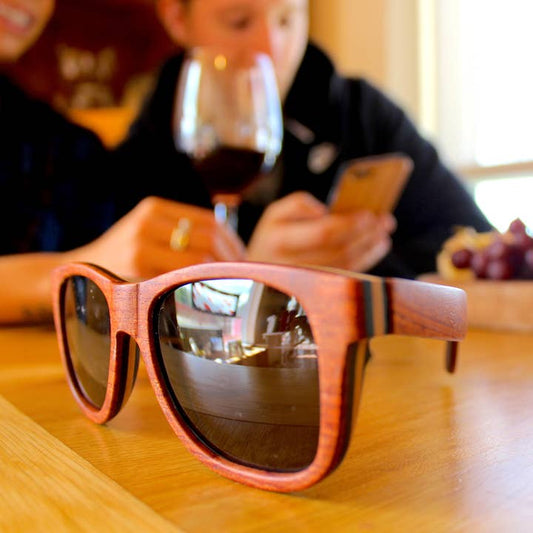 Wholesale Recycled Skatedeck Sunglasses - Jetty Ledge Brown